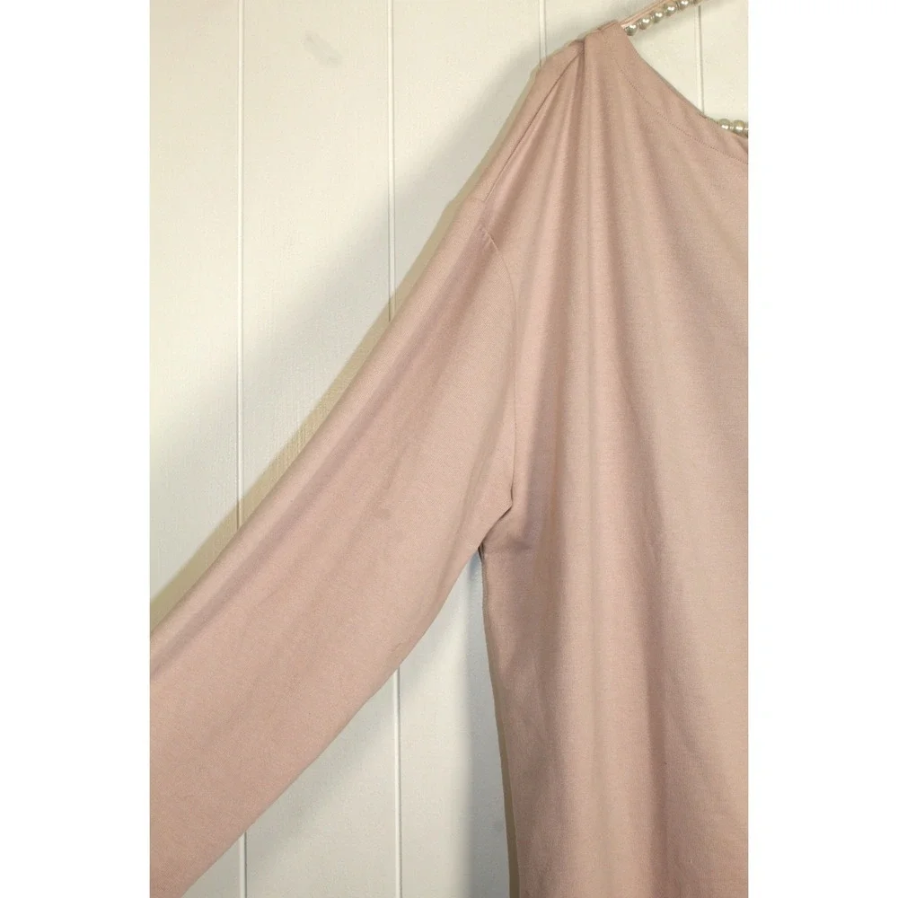 Allsaints NWT Rita Oversized Long Sleeve Boatneck Tee in Mauve Pink Size Large - Picture 6 of 8